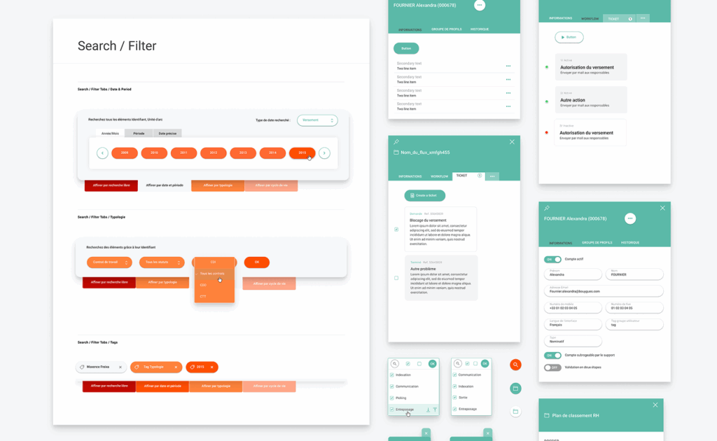 Design System de l'application d'archivage électronique Locarchives.