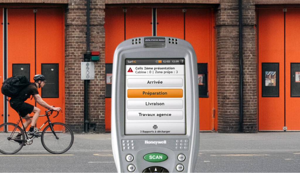 Coliposte : Ecran principal du terminal mobile conçu avec Usabilis.