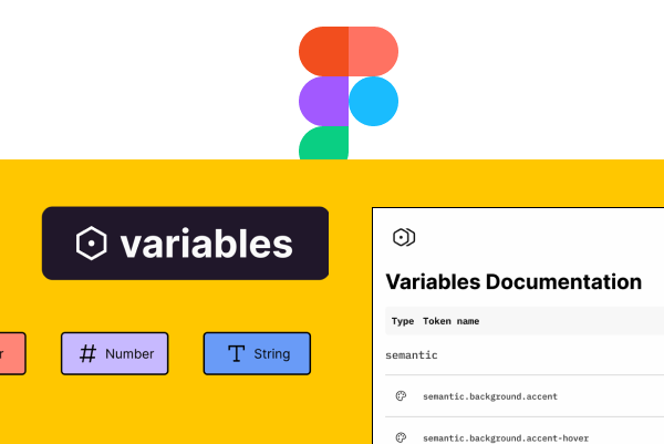Formation Figma Avancé : Ecran de documentation des variables.