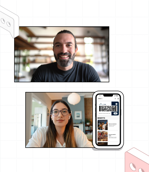 Two user screen-shoots during a usability test in Usabilis lab.