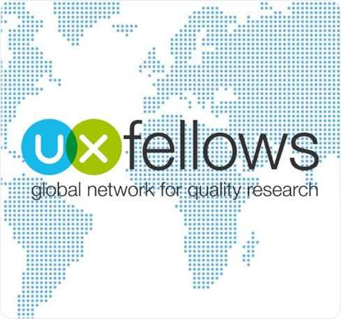 Illustration représentant le réseau UX Fellows : un réseau international d'agences UX.