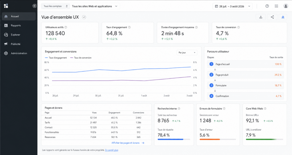Analytics mesure impact UX